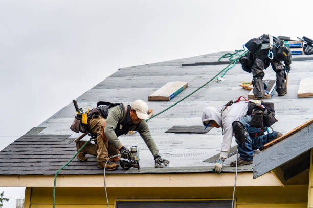 Professional Gutter Installation technician working in Arlington, CO
